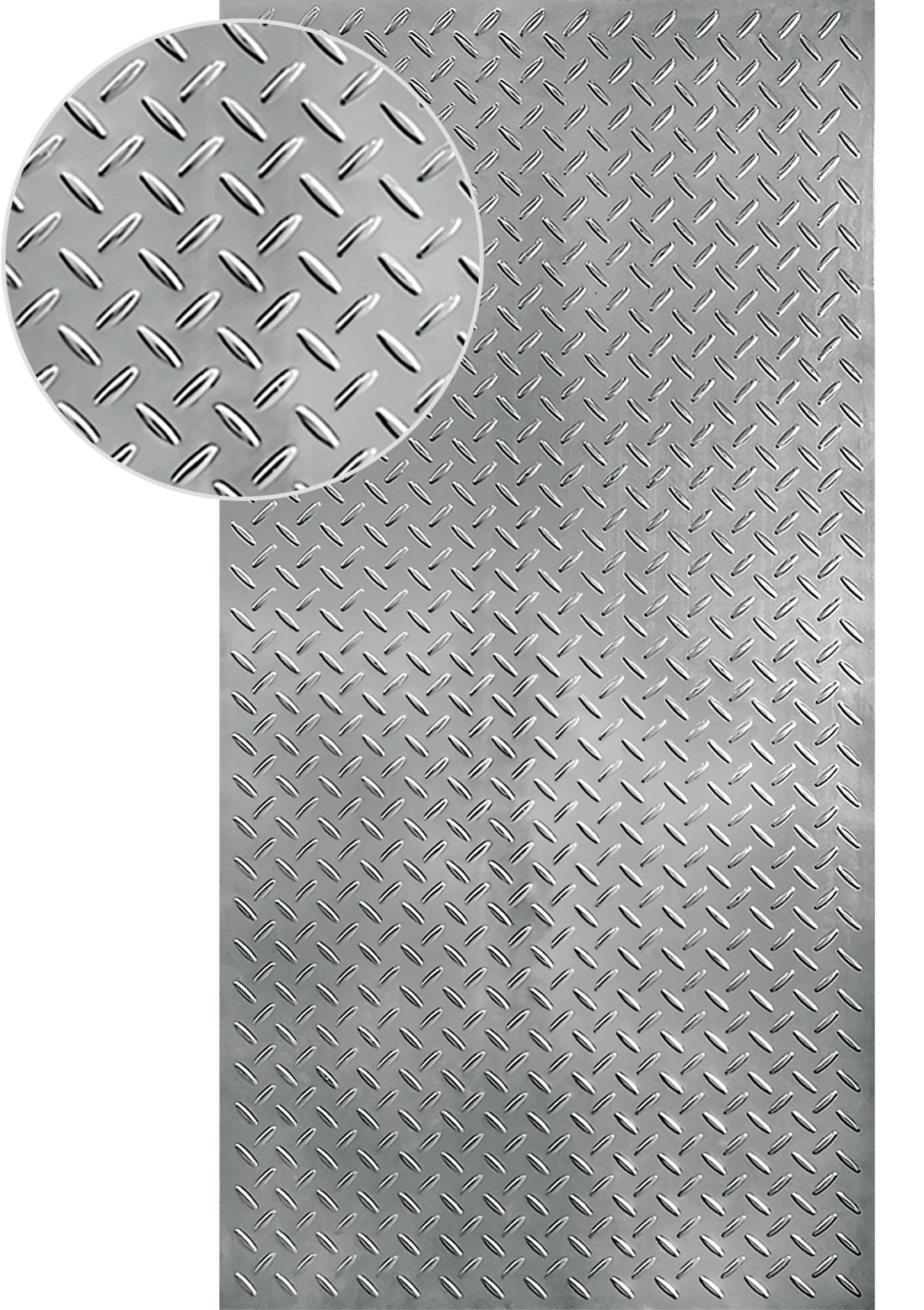 Plech pozinkovaný, 2000 x 1000 x 1,2 mm, 3D vzor slza