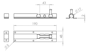Rýgl ø 17.5mm, L: 172mm, pozink. - slide 1