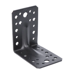 Uholník s prelisom 90 x 90 x 65 x 2 mm, čierny, ø 5/7/11 mm - slide 0