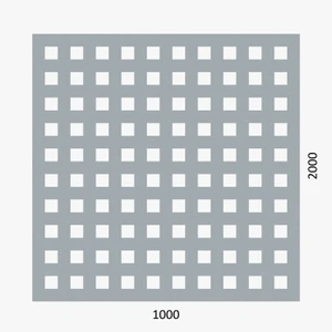Děrovaný plech Zn t = 1,5 mm, otvor 10 x 10 mm rozteč 10 mm - slide 0