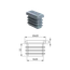 Krytka plastová 10 x 20 mm, šedá