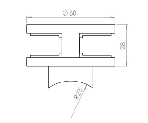DOPREDAJ Svorka skla na trubku, sklo 8 - 12 mm, AISI 304 - slide 1