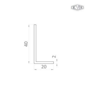 Poškozený L profil 40x20x2 mm, L-6000 mm, hliník bez povrchové úpravy - slide 1
