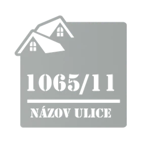 Domové číslo, vzor 001, brúsená nerez AISI 304 - slide 1