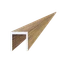 U profil 20,5 x 22 x 6000 mm, hliník, struktura OŘECH
