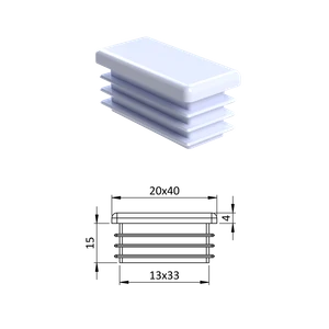 Krytka plastová 20 x 40 mm - slide 0