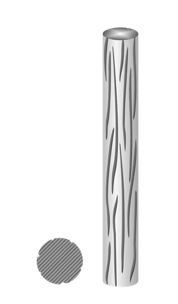 Tyč plná ø 16 - 20 x 1100 mm, S235, zdobená, vzor réva
