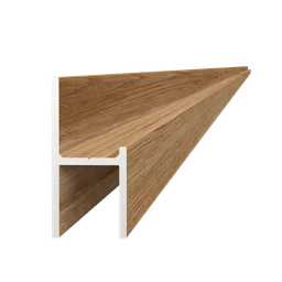 Poškodený UT profil 20,5 x 44 x 6000 mm, hliník štruktúra BUK