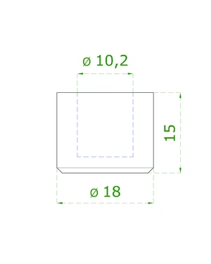 Ukončení na trubku ø 10 mm, broušená nerez AISI 304 - slide 1