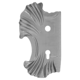 Štít 270 x 165 x 2 mm, rozteč 90 mm, zdobený, ľavý