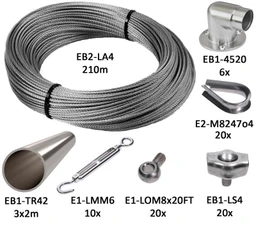 Montážna sada pre zelenú stenu (ø 4 mm), nerez AISI 304/316