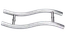 Madlo na dvere, L = 475 mm, sklo 8 - 12 mm, brúsená AISI 304