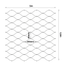 Čierna lanková sieť, 0,8 x 5 m, oko 60 x 104 mm, ø 2 mm, AISI 304