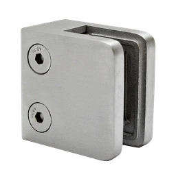 Svorka skla/plechu na jokel 40 x 40 mm, brúsená AISI 304