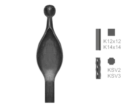 Tyč s kovanou špicí typu K8