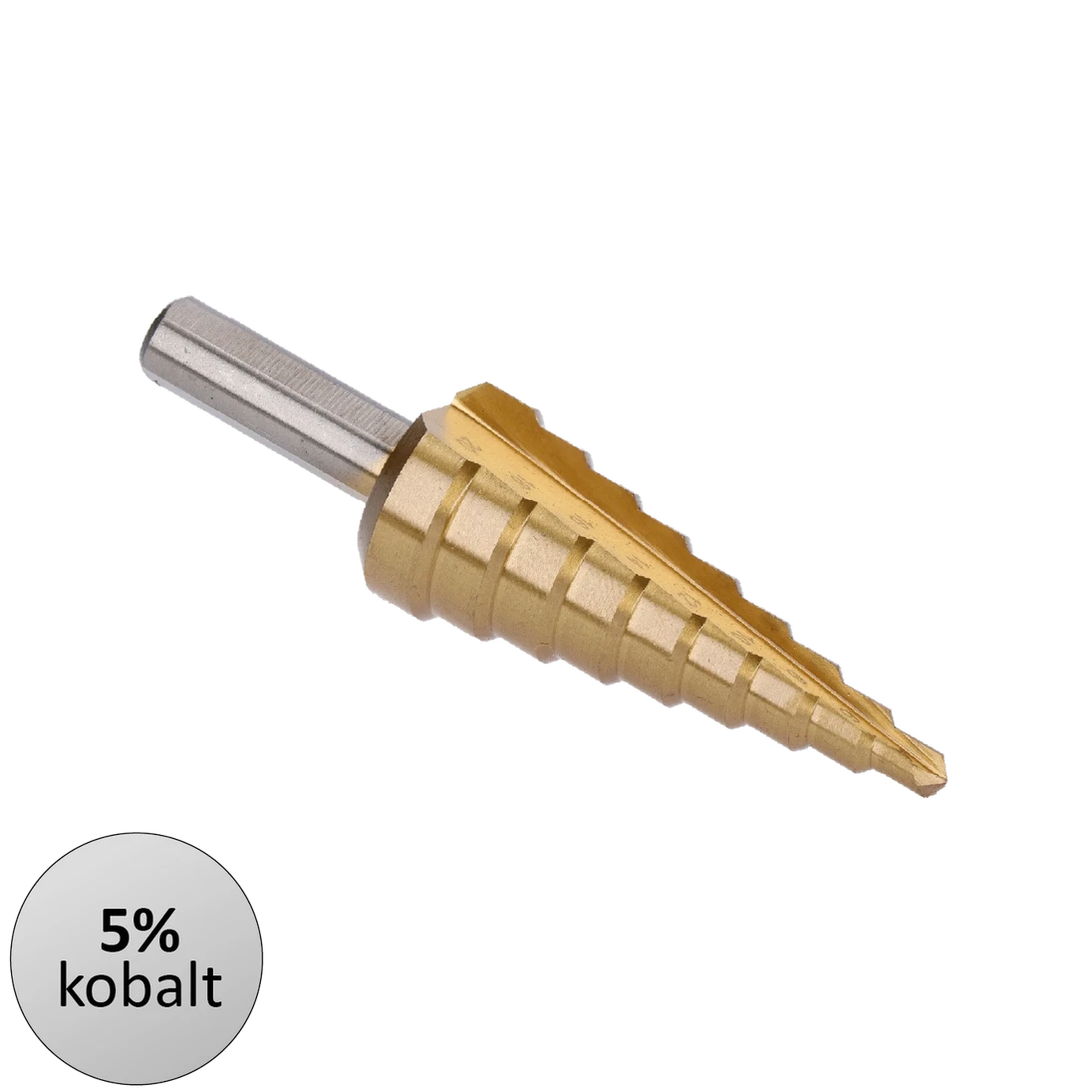 Stupňovitý kužeľový vrták HSS M35 TiN 4-20 mm