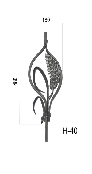 DOPREDAJ tyč 12 x 12 mm, 950 x 195 mm s obilným klasom - slide 2