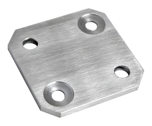 Platňa na bočné kotvenie stĺpu 80 x 80 mm, brúsená AISI 304 - slide 0