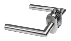 Kľučka (pár) bez dolnej rozety, brúsená nerez AISI 304 - slide 0