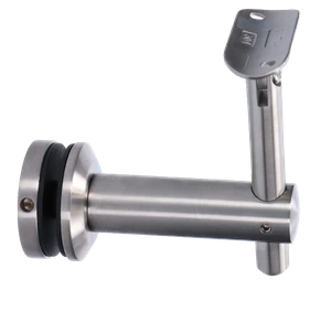 Držák madla s kloubem na trubku ø 42,4 mm, broušená AISI 304 - slide 0