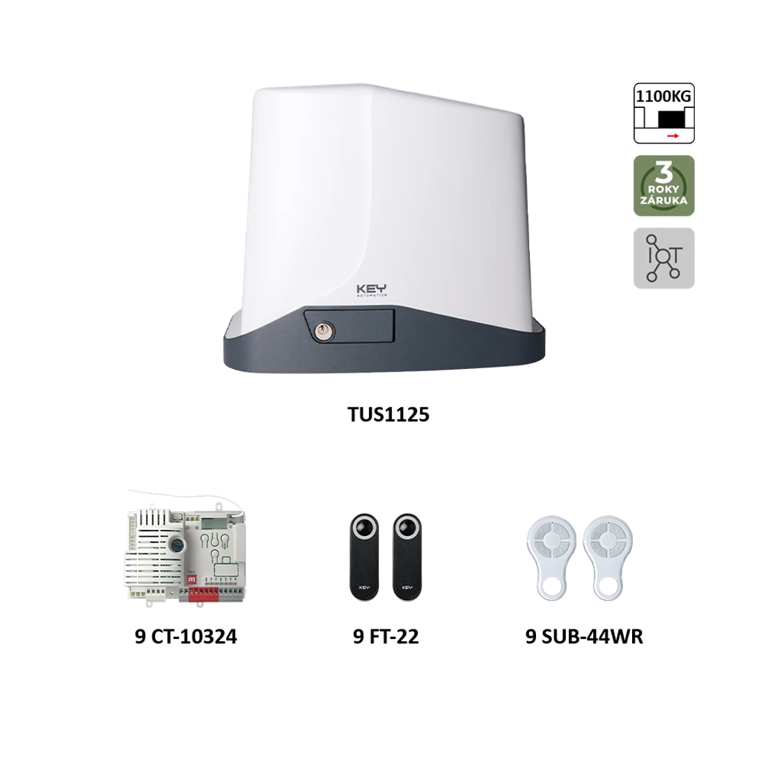 900KTUS11324KS TURBO S KIT pre posuvné brány do 1100 kg