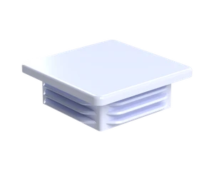 Krytka plastová 100 x 100 mm, biela - slide 1