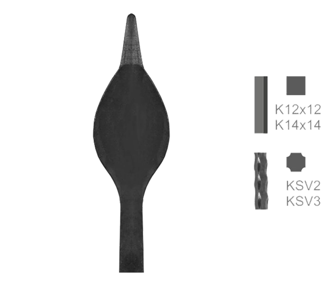 Tyč s kovanou špicí typu K7