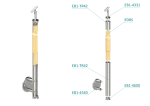Drevený stĺp, vrchné kotvenie, bez výplne - slide 1