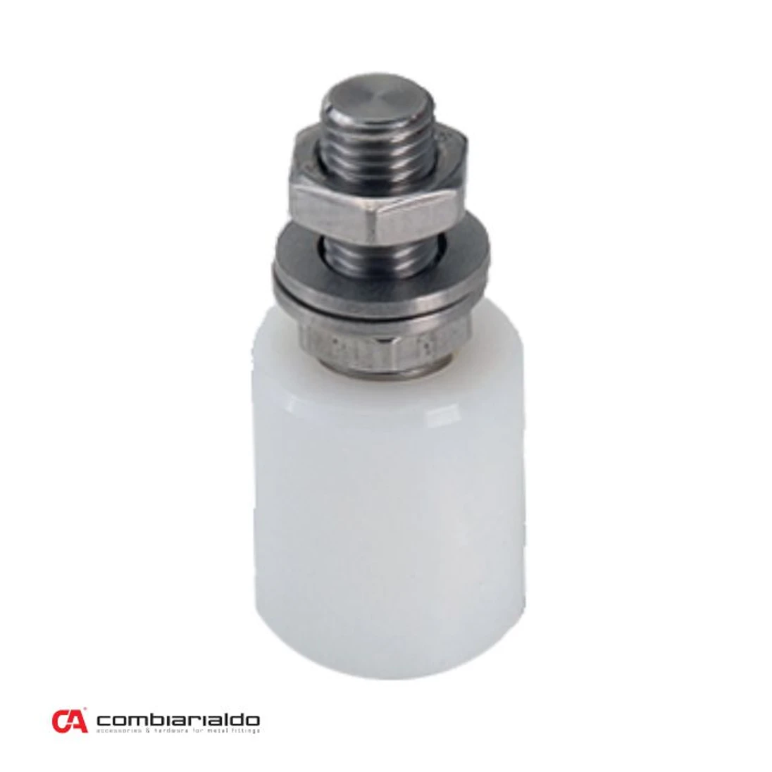 Vodicí kladka 30x40 mm, závit M14 pro horní vedení posuvné brány, nylon / nerez / AISI304