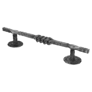 Úchyt kovaný 380 x 74 mm, odsadenie 61 mm, bez úpravy - slide 0