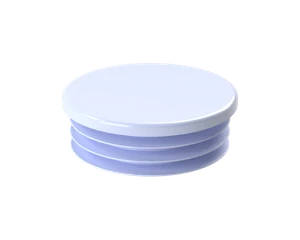 Vnitřní krytka kulatá ø 60 mm, plastová, bílá - slide 1