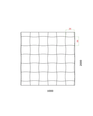 Plech 2000 x 1000 x 1,1 mm, bez úpravy, pletenina, 3D vzor - slide 1