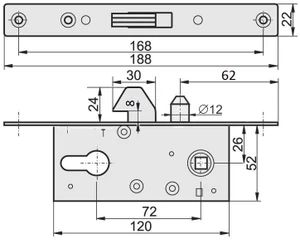 Profil 60 x 40x1,5 mm, H=2000 mm se zámkem bez zapuštění - slide 3