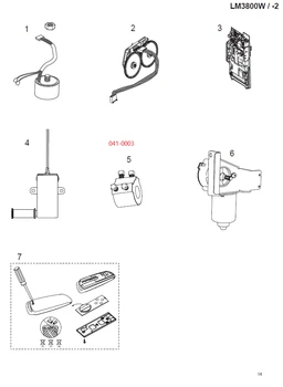041-0003 náhradná objímka, pre LM3800W