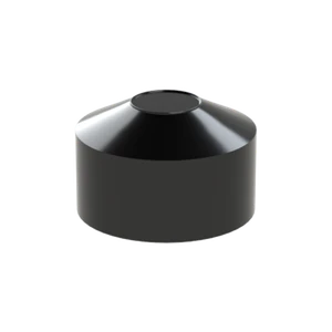 Vnější krytka kulatá ø 77 mm, plastová PE, černá - slide 1