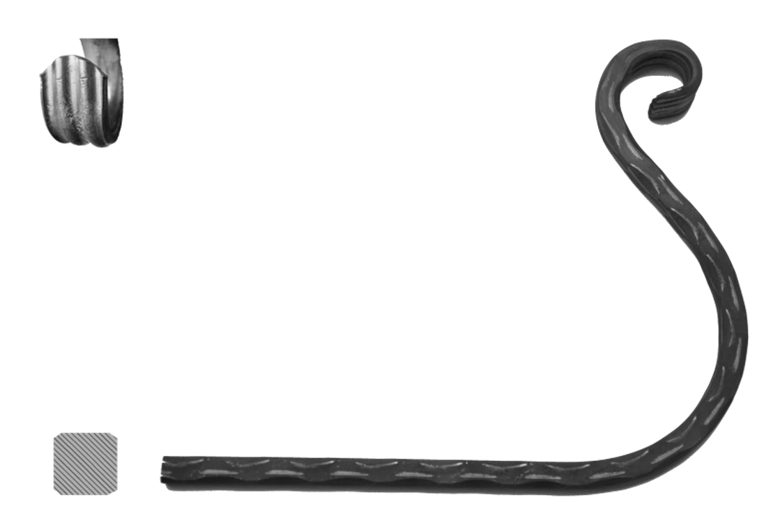 Prvok na kvetináč 200 x 250 mm, valcovaný, základné rozkutie