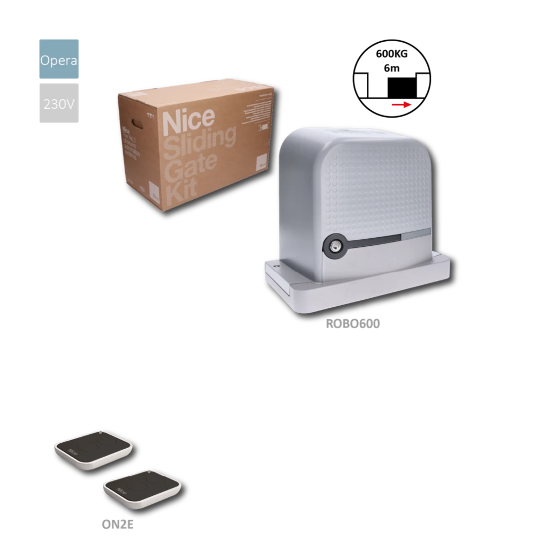 ROBO600KLT sada pre posuvnú bránu do 600 kg