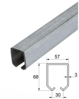 Profil GRANDE 57x68x3mm pro závěsný systém, pozink