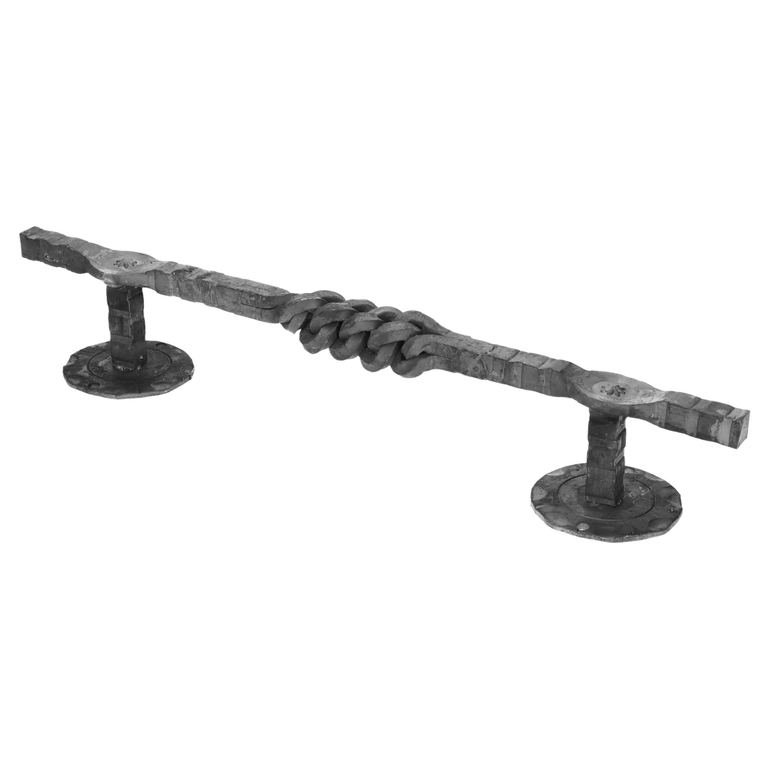 Úchyt kovaný 380 x 74 mm, odsadenie 61 mm, bez úpravy