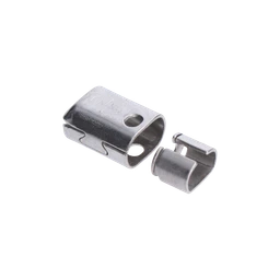 Nerezové lisovacie puzdro pre dve 1.5 a 3.0 mm lanká - uzavreté s okom, K320 / AISI316