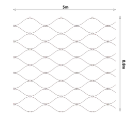 Lanková sieť, 0,8 x 5 m, oko 60 x 104 mm, ø 2 mm, AISI 316