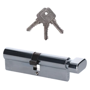 Cylindrická vložka EURO 45/50 mm s guľkou, niklová, 3 kľúče - slide 0