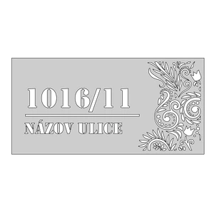 Domovní číslo, vzor 006, broušená nerez AISI 304 - slide 0