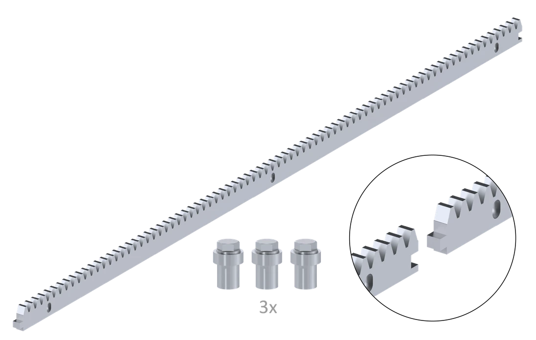 Hrebeň kov 30 x 10 x 1000 mm, M4, max do 1700 kg