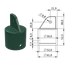 Plastová krytka, ø 61 x  90,5 mm, tvrdený plast PA