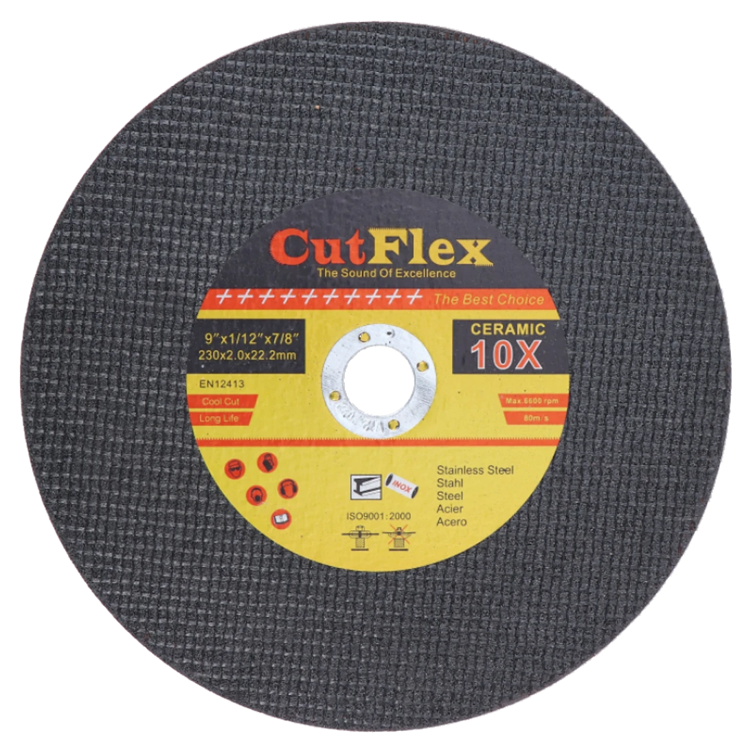 Rezný kotúč na oceľ a nerez, 230 x 2 x 22,2 mm