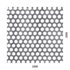 Dierovaný plech Zn t = 1 mm, otvor ø 10 mm, rozteč 15 mm - slide 0