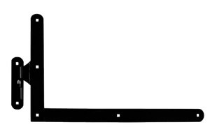 Kovanie spodné 400 x 650 mm  s čapom, povrch čierny lak - slide 0