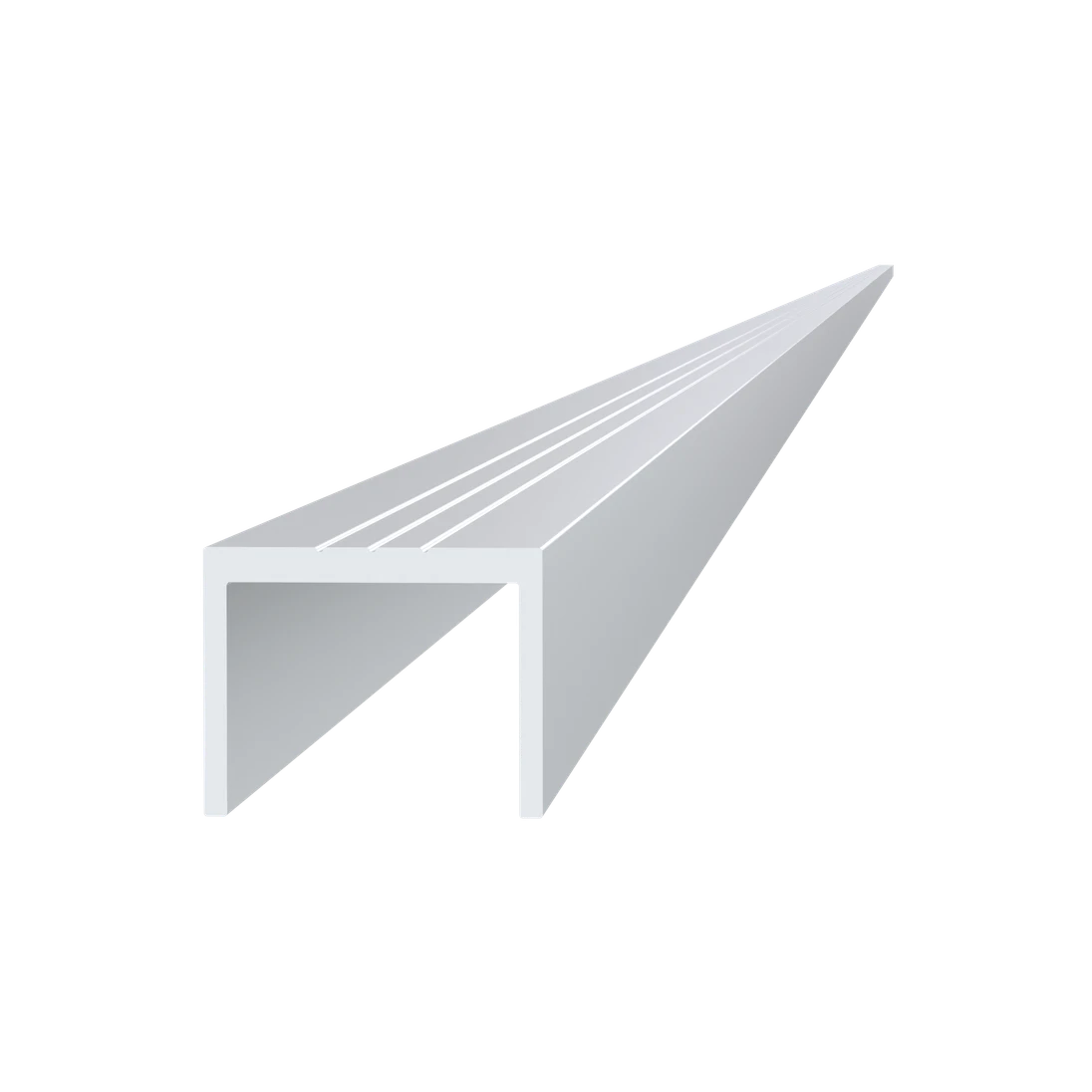 U profil 29 x 22 x 6000 mm, hliník, bez povrchové úpravy