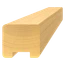 Dřevěný profil 45 x 40 x 3000 mm, buk, broušený bez nátěru
